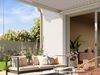PRIMEYARD Terrassenüberdachung 3x4 m Aluminium-Pfosten mit Lamellendach aus Stahl weiße Anbau-Pergola Bild 3