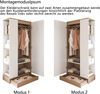 Merax Kleiderschrank 70*40*170cm, Eintürige Ausführung, mit Einlegeböden und Schubladen, Naturholzfarbe + Weiß Bild 5