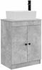 vidaXL Badezimmerschrank mit Waschbecken Betongrau 54 x 35 x 83 cm 890133 Bild 2