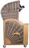 Strandkorb Kampen 2,5-Sitzer White Oak Set 16 inkl. Industrierollen und Hydraulikdämpfer Bild 3