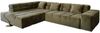 KAWOLA Sofa NEVADA Ecksofa Velvet olivgrün Recamiere links 82 x 215 x 319 cm Bild 3