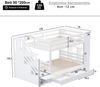 Hochbett Weiß Grau 90x200 Mit Sicherheitstreppe Schubladen Stauraum Massivkiefer 120kg Tragkraft Jugendzimmer Kompakt Bild 5