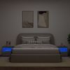 vidaXL Nachttische mit LED-Leuchten 2 Stk. Grau Sonoma 50x40x45 cm 836774 Bild 4