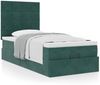 vidaXL Ottoman-Bett mit Matratzen Dunkelgrün 100x200 cm Samt 3313454 Bild 4