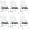 vidaXL Stuhlkissen 6 Stk. Grau 40x40x7 cm Oxford-Gewebe 361455 Bild 4