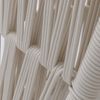 Loungetisch HWC-P90, Gartentisch Balkontisch Outdoor, Seilgeflecht Rope Sinterstein 43x90x45cm ~ creme, Platte creme Bild 4
