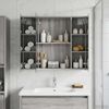 vidaXL Badezimmerspiegelschrank Graues Sonoma 80 x 14,5 x 70 cm 889108 Bild 4
