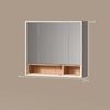Livinity® Badezimmerspiegelschrank Temo, Weiß, 80 x 72 cm (1-St) Bild 2