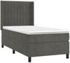 vidaXL Boxspringbett mit Matratze Dunkelgrau 90x200 cm Samt 3132778 Bild 3