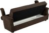 Sofa 3-Sitzer mit Bettfunktion Kaylyn Flockstoff braun Bild 5