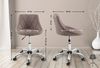 CLP Arbeitshocker Lazio drehbar mit Chromgestell,taupe Stoff Bild 2