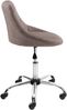 CLP Arbeitshocker Lazio drehbar mit Chromgestell,taupe Stoff Bild 4