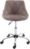 CLP Arbeitshocker Lazio drehbar mit Chromgestell,taupe Stoff Bild 3