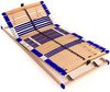 stabiler Lattenrost 100% BUCHE - Kopf- und Fußteil verstellbar - SCHULTERFRÄSUNG, 7 Zonen, 44 Federleisten, Härte-Regulierung, Mittelgurt - VARIO COMFORT 44® - 100% fertig montiert (70x190 cm) Bild 3