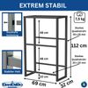 DanDiBo Getränkekistenregal 4 Kisten mit Ablage Schmal Metall Stehend 96547 Getränkekistenhalter 112 cm Getränkekistenständer Flaschenkistenregal Bild 2