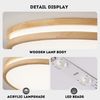 style home LED Deckenleuchte Metall Deckenlampe 12W/24W/36W/48W/96W, Runde/Quadratisch, warmweiß bis kaltweiß verstellbar, 96W Holzlampe, Ø50x6cm, Runde, für Wohnzimmer Schlafzimmer Büro Bild 4