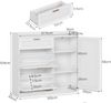 MSMASK Schuhschrank mit 2 Klappen, Schuhkipper Schmal, Schuhschrank mit 1 Schublade (1-St) Schrank, Trennwand Verstellbar, 30 x 100 x 104 cm Bild 2