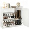 MSMASK Schuhschrank mit 2 Klappen, Schuhkipper Schmal, Schuhschrank mit 1 Schublade (1-St) Schrank, Trennwand Verstellbar, 30 x 100 x 104 cm Bild 3