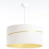 BPS Koncept 01A-062-40 Hängeleuchte SWING Velourss auf PVC-Basis weiß, gold 1xE27 60W H:102 Ø40cm dimmbar Bild 2