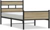 vidaXL Bettgestell ohne Matratze Sonoma-Eiche 75x190 cm Holzwerkstoff 4017280 Bild 2