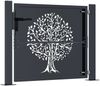 vidaXL Gartentor Anthrazit 100x75 cm Stahl Baum-Design 153154 Bild 4