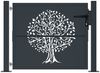vidaXL Gartentor Anthrazit 100x75 cm Stahl Baum-Design 153154 Bild 3