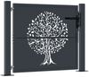 vidaXL Gartentor Anthrazit 100x75 cm Stahl Baum-Design 153154 Bild 2