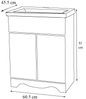 VCM Badmöbel Waschtisch Casalo 918720 Weiß H. 81 x B. 61 x T. 46 cm Bild 3