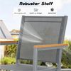 TLGREEN Stapelstuhl (2/4er Set)Aluminium Outdoor-Gartenstuhl,Maximale Belastung 150kg (WPC Handlauf,Balkonstühle, 4 St), für Terrasse, Balkon, Terrasse, Pool, Restaurants Bild 4