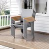 TLGREEN Stapelstuhl (2/4er Set)Aluminium Outdoor-Gartenstuhl,Maximale Belastung 150kg (WPC Handlauf,Balkonstühle, 4 St), für Terrasse, Balkon, Terrasse, Pool, Restaurants Bild 2