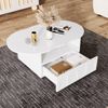 Cloud-Couchtisch Weiß Wolkenform mit Schublade Wohnzimmer Beistelltisch modern elegant Aufbewahrung Bild 5
