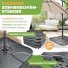 KESSER® Sonnenschirmständer 4-teilig Schirmgewicht Schirmständer für Ampelschirm Bodenkreuz 60 Liter / 80 kg befüllbar mit Wasser oder Sand Inkl. Metallverbinder Ampelschirmständer Kunststoff Anthrazit Bild 2