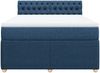 vidaXL Boxspringbett mit Matratze Blau 140x200 cm Stoff 3287492 Bild 4