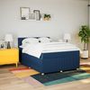 vidaXL Boxspringbett mit Matratze Blau 140x200 cm Stoff 3287492 Bild 3