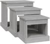 vidaXL Couchtische 3 Stk. Grau Sonoma Holzwerkstoff 816494 Bild 5