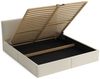 Polsterbett Doppelbett BERGEN Komplettset 140x200cm Stoff Magic Velvet Hellbeige Bild 2