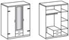 Jugendzimmer Set 6-teilig mit Bett 140cm 2 Bettschubkästen Kleiderschrank EVERTON-43 Schreibtisch mit Rollcontainer Bild 5