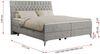 Boxspringbett mit 2 Bettkästen Matratze und Topper - MILEN - 200x200cm - Hellgrau Stoff - H4 Bild 5