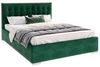 FDM Polsterbett Elegant - Stauraum & modernes Design 120x200 140x200 160x200 180x200cm (MADE IN EU - mit hochwertigem Velours Bezug, Bettrahmen, Bett, Optional mit Matratze bestellbar, Mit großem Kopfteil für Komfort - Bettkasten mit Hubrahmen), Metall... Bild 4