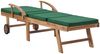 vidaXL Sonnenliegen mit Auflagen 2 Stk. Massivholz Teak Grün 3054635 Bild 2