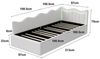 PXloue Polsterbett Schlafsofa Daybett (hydraulischem Stauraum), Jugendbett mit LED-Beleuchtung, Teddysamt, 90x200 cm Bild 4