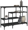 Konsolentisch, Beistelltisch, Konsole mit Ablagen Schwarz 100x35x75 cm Bild 2