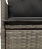 vidaXL 11-tlg. Garten-Bistro-Set mit Kissen Grau Poly Rattan 3277241 Bild 5
