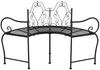 vidaXL Baumbank, Stahl Schwarz, 150 x 63,5 x 95 cm Bild 3