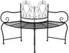 vidaXL Baumbank, Stahl Schwarz, 150 x 63,5 x 95 cm Bild 4