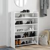 Schuhregal, Schuhablage, platzsparend Weiß 80x25x100 cm Holzwerkstoff Bild 3