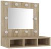 vidaXL Spiegelschrank mit LED Sonoma-Eiche 60x31,5x62 cm 808885 Bild 4