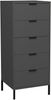 Kommode Erna 51x45x123 Anthrazit matt Lack 14726-Q Bild 2