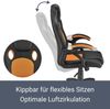 Juskys Racing Schreibtischstuhl Montreal (orange) ergonomisch, höhenverstellbar & gepolstert, bis 120 kg - Bürostuhl Drehstuhl PC Gaming Stuhl Bild 4
