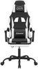 vidaXL Gaming-Stuhl mit Fußstütze Drehbar Schwarz & Weiß Kunstleder 349584 Bild 3